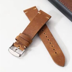 ✅Quick Release Handmade Genuine Leather Watch Bands Size 22mm